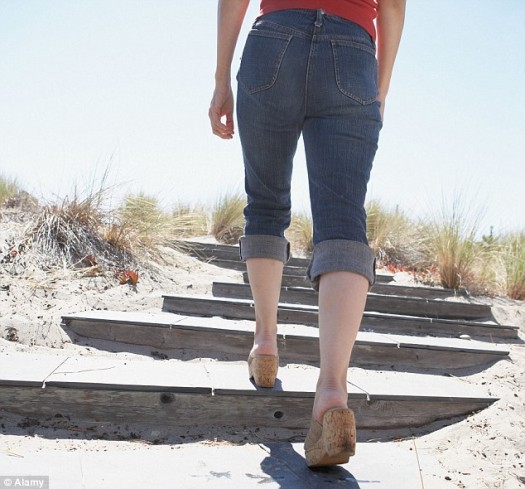 Each two-minute stair climb burns 21 calories, so you could be burning up to 500 in a typical week