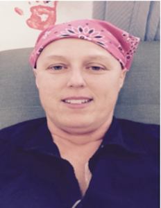 Florida PolitiChick Carolyn Elkins before receiving chemo.