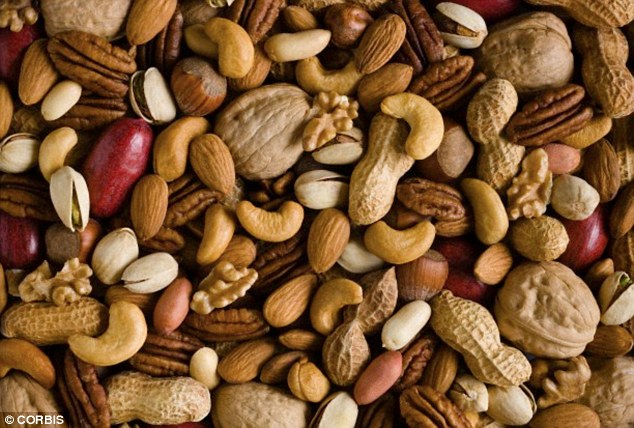 Foods containing 'good' fats, such as nuts, are key to helping reduce inflammation in the body 