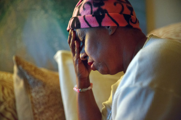 Debrah Reid, who has breast cancer, at home in Memphis, where mortality risk is greater for blacks. Credit Ruth Fremson/The New York Times